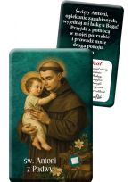 Karta św. Antoni z Padwy z relikwiami III stopnia