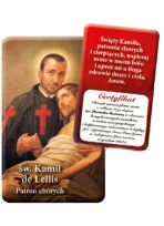 Karta św. Kamil z relikwiami III stopnia  San Gabriele