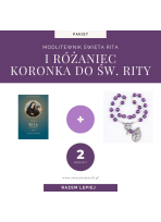 Zestaw Święta Rita z Różańcem i Modlitewnikiem