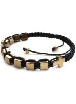 Różaniec bransoletka ze złotego hematytu 