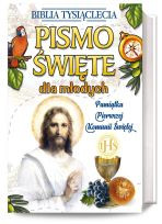 Biblia Tysiąclecia- Pismo Święte Starego i Nowego Testamentu "z papugą" obwoluta komunijna