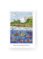 Pocztówka z kolorowanką - Prowadzi mnie nad wody