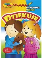 Kolorowanka z zabawami Dziękuję 