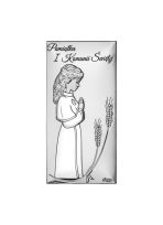 Obrazek Srebrny Pamiątka Pierwszej Komunii dla dziewczynki DS154A 6x12 cm 