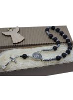 Różaniec do samochodu na lusterko - pomysł na prezent - Św. Benedykt 