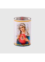 Znicz Świeca ekologiczna Serce Maryi biała SKL