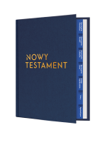 Nowy Testament z paginatorami i infografikami - format A5, wersja złota