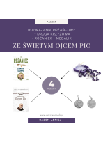 Zestaw Święty Ojciec Pio z rozważaniami, różańcem i medalikiem