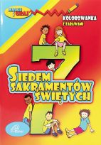 Kolorowanka z zabawami 7 sakramentów świętych