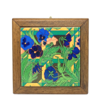 Płytka ceramiczna w ramce 13x13 cm. Bratki Fernando