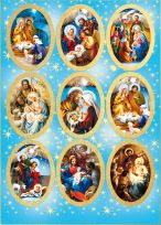 Naklejki religijne Boże Narodzenie złocone