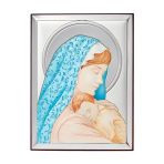 Obrazek Srebrny Matka Boska z dzieciątkiem 31134CER 19x26 cm