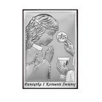 Obrazek srebrny I Komunia dziewczynka 6570/2A