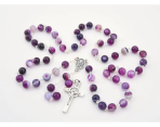 Różaniec z kamienia - Agat Fioletowy