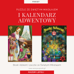 Boski Adwent i puzzle z Mikołajem (kalendarz adwentowy + puzzle)
