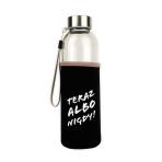 Butelka szklana - czarna "Teraz albo nigdy" 500ml