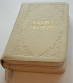 Biblia Tysiąclecia - oazowa, skórzany biały futerał, paginatory