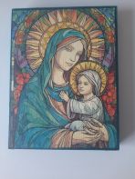 Ikona Matka Boża z dzieciątkiem 20x26,5 Lancelot Studio