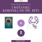 Zestaw Święta Rita z Różańcem i Modlitewnikiem