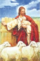 Puzzle religijne na Wielkanoc - Chrystus dobry pasterz