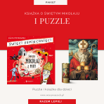 Puzzle i książka o Świętym Mikołaju