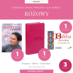 Różowy Biblijny Prezent dla Kobiety (Książka + Biblia + Kalendarz)