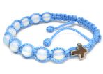 Różaniec bransoletka na rękę - opal w błękicie 9216 
