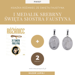 Zestaw Święta Siostra Faustyna z modlitewnikiem i medalikiem